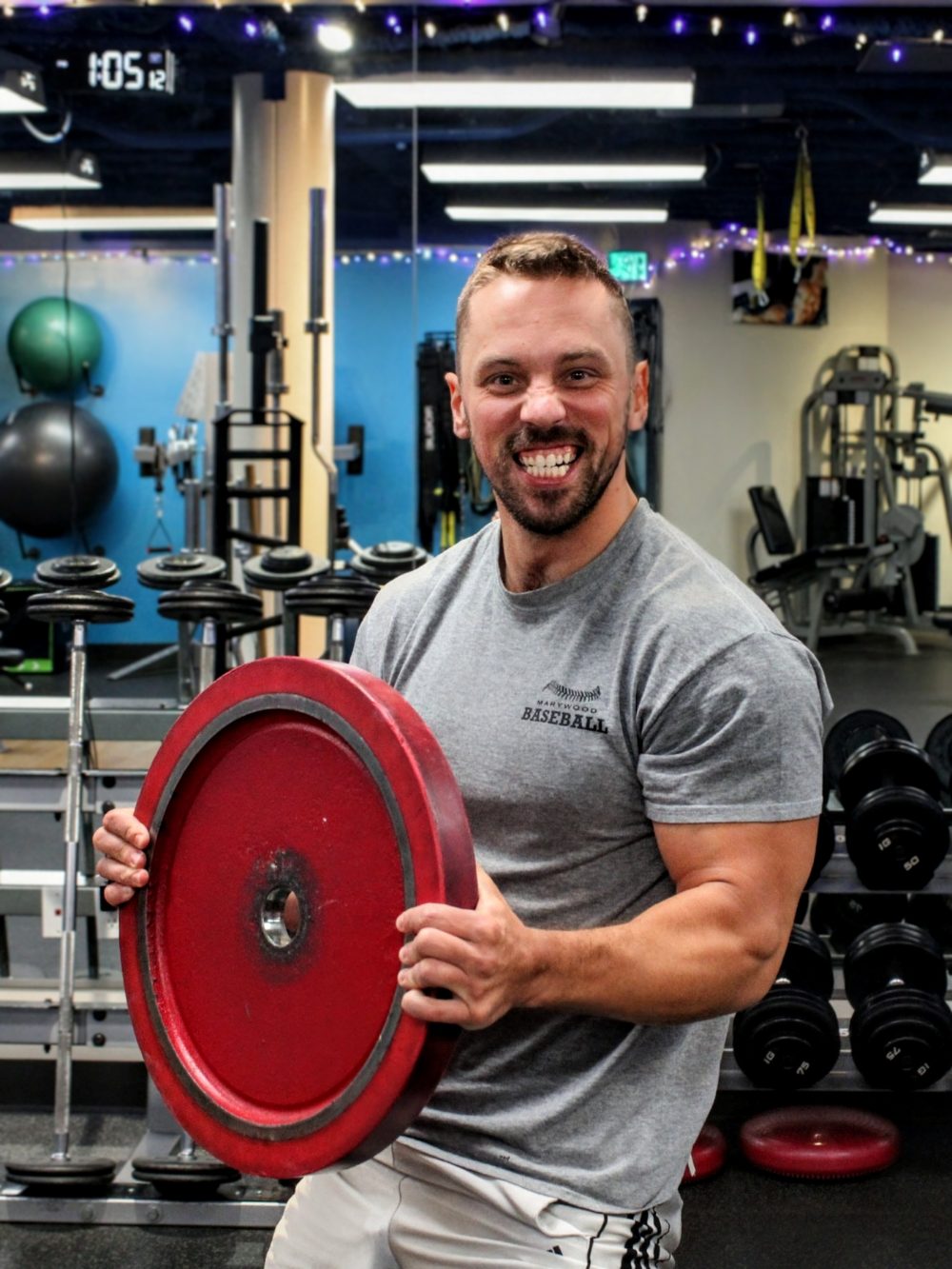 Tim, personal trainer, on the gym floor